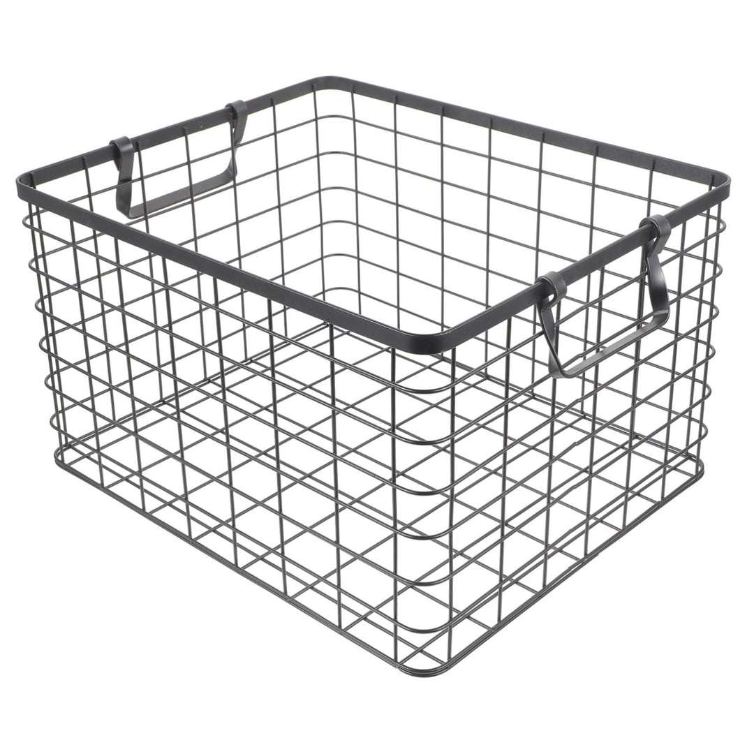 Toyvian Grosser Holzkorb Metall Brennholzhalter mit Griff Eisen Kaminholzkorb für Praktische Aufbewa
