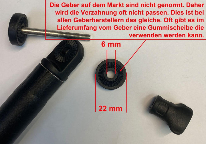 Fasten Geberstange für Heck oder Bug Montage Transducer für Echolot (300mm) schwarz/alu-silber, schw