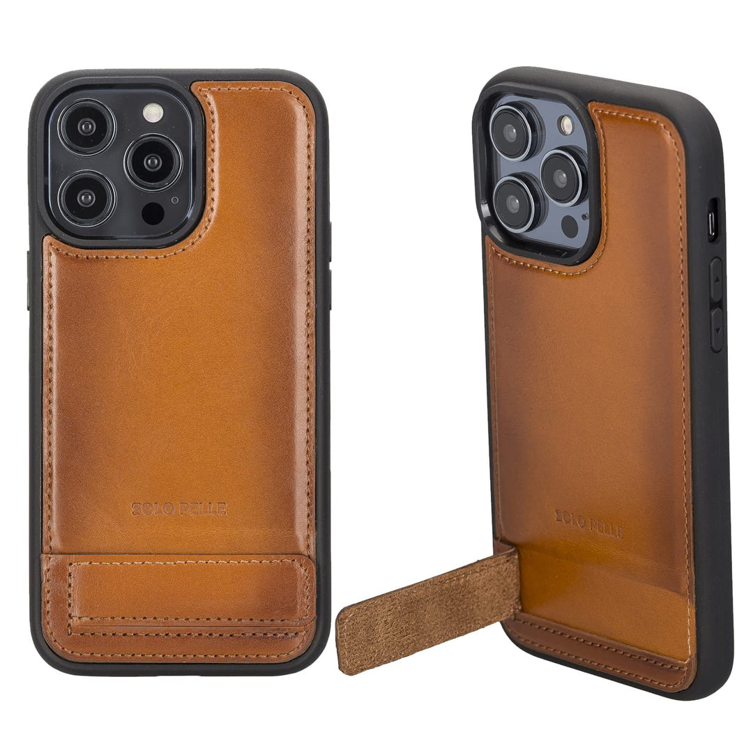 Solo Pelle Lederhülle für das iPhone 14 Pro Max in 6.7 Zoll Case Leder Hülle Ledertasche Backcover a