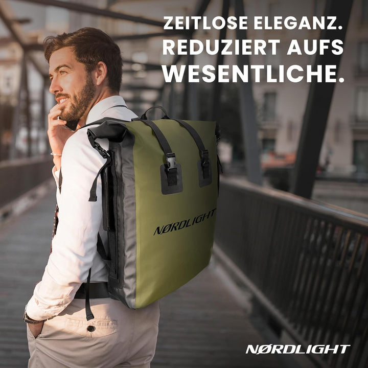 Nordlight Wasserdichter Rucksack Dry Bag 35l - Roll Top Rucksack mit gepolstertem Tragegurt, wasserd