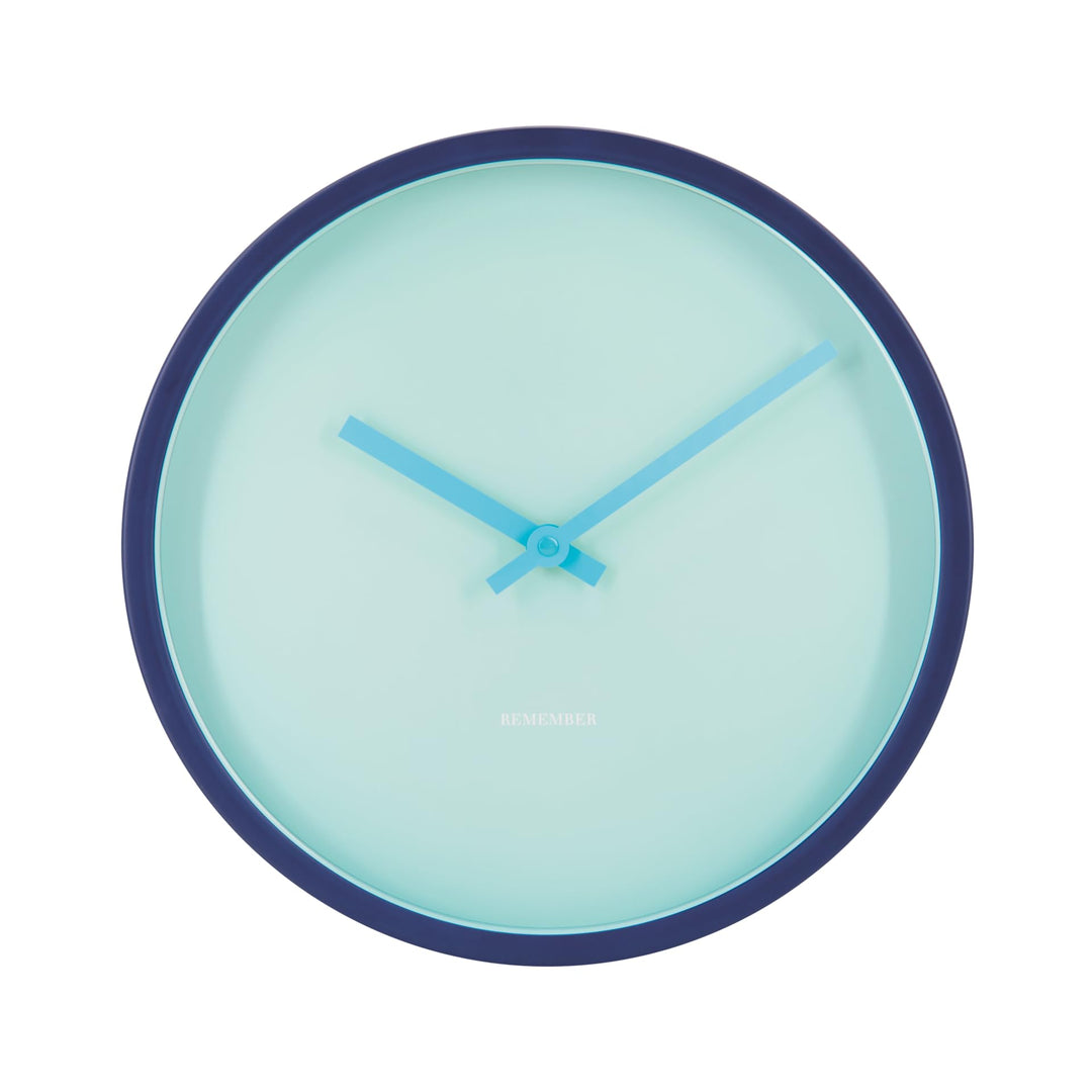 Remember Wanduhr 30 x 30 cm (Aqua), Aqua