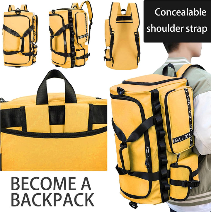 Reisetasche Damen Herren, 65L Wasserabweisende Sporttasche, Large Capacity Reise Tasche Gym Bag, mit