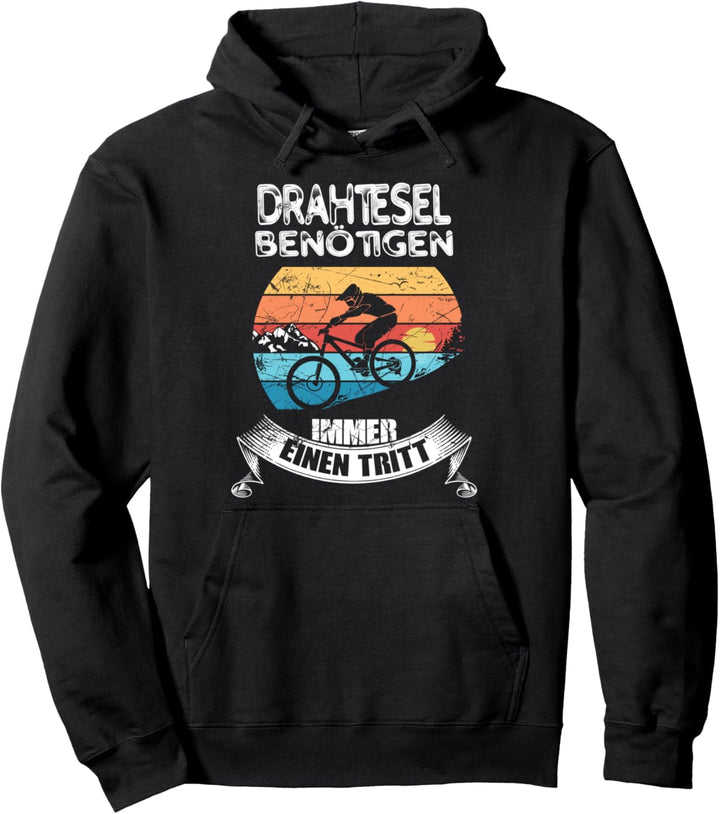 Vintage Retro Drahtesel benötigen immer einen tritt Fahrrad Pullover Hoodie