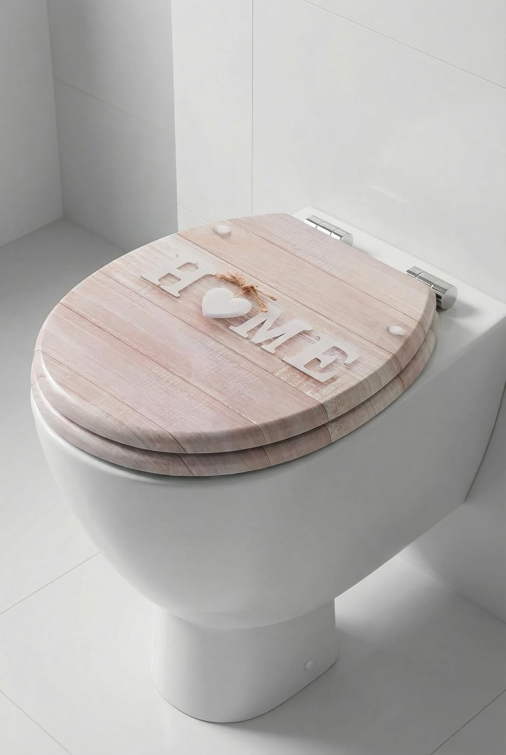 SINOBATH WC-Sitz Mit Absenkautomatik, Hochwertige Und Stabile Antibakterieller Toiletten, MDF Holzke