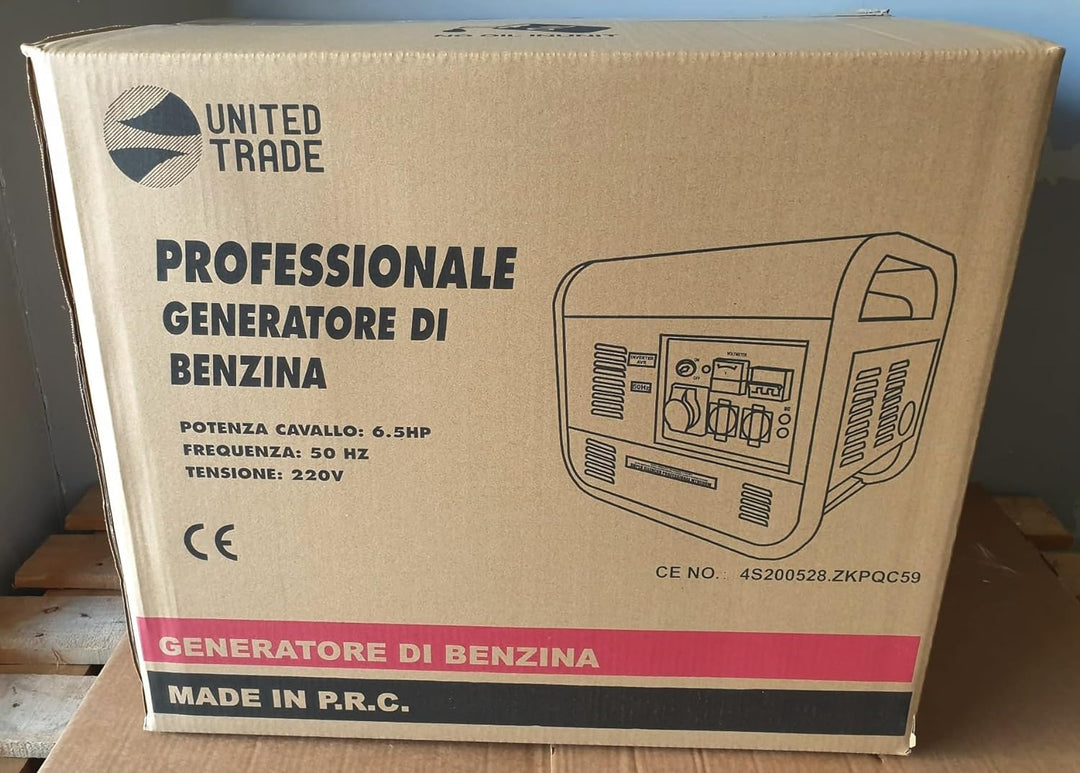 UNITED TRADE Verbrennungsgenerator / Elektrogenerator / Stromerzeuger HP 6.5 Elektrostart mit Schlüs