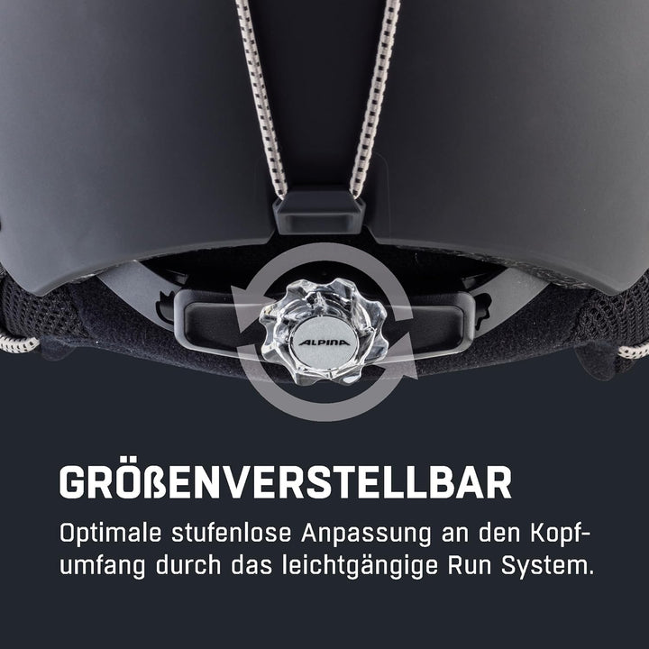 ALPINA ZUPO - Sicherer, Stossabsorbierender, Belüfteter & Schlagfester Skihelm Für Kinder black matt