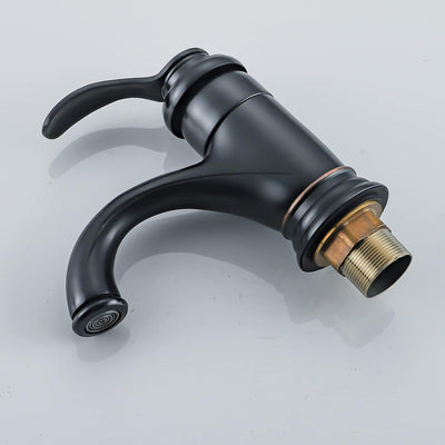 BOAOTX Wasserhahn Bad Schwarz Retro, Waschtischarmatur Antik, Armatur Waschbecken Nostalgie, Badarma