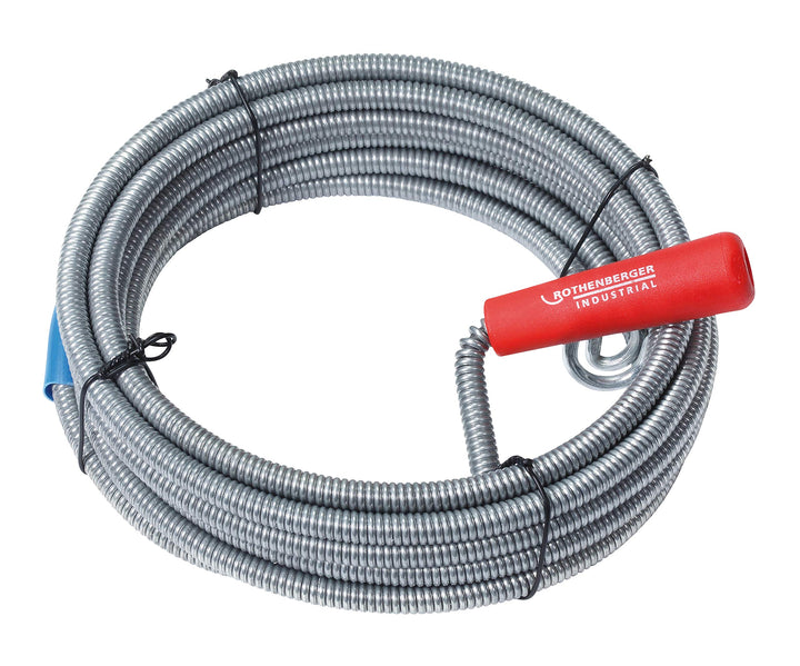 ROTHENBERGER Industrial Rohrreinigungsspirale 5 m | aus Federstahl | Ø Spirale: 9 mm; Mit Rückholboh