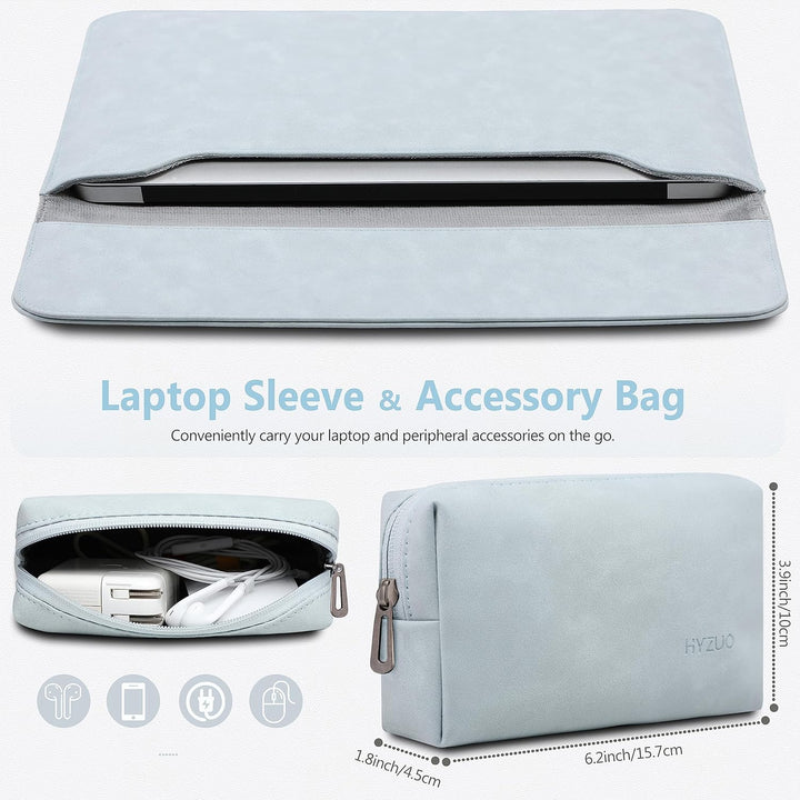 HYZUO 13 Zoll Wildleder Laptop Hülle für MacBook Air 13,6/13 M4 M3 M2 M1 2025-2018, MacBook Pro 13 M