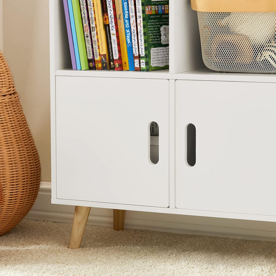 SoBuy KMB58-W Kinderregal mit Haus-Design Bücherregal für Kinder Aufbewahrungsregal Spielzeugregal K