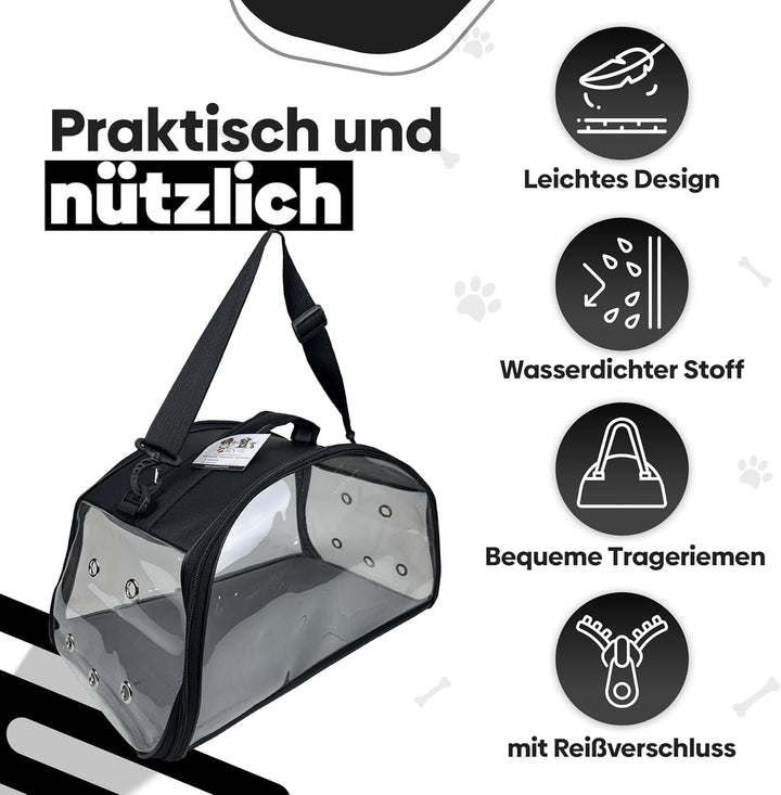 EVE Textile Hunde Tragetasche | Katzen Tragetasche | Hundetasche | Katzentasche | Hunde Umhängetasch
