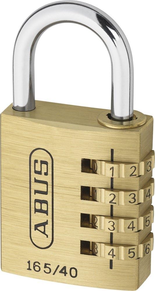 ABUS Zahlenschloss 180IB/50 - Vorhängeschloss aus Messing & Zahlenschloss 165/40 - Vorhängeschloss a