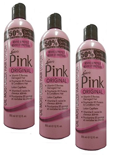 3x Luster's Pink Oil Moisturizer Hair Lotion 355ml (ingesamt - 1065ml)