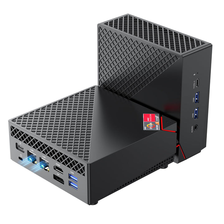 NiPoGi AM06 PRO Mini PC 32GB RAM, АMD Ryzen 5 5500U (6C/12T, bis zu 4,0GHz) Mini PC Dual LAN, 512GB
