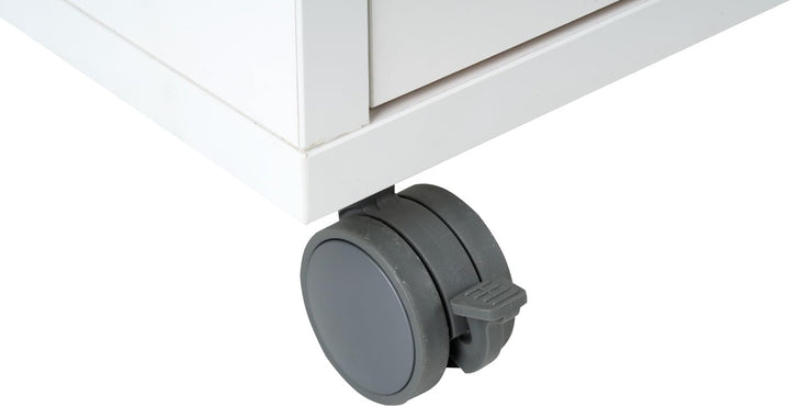 Container Rollcontainer Schubladenschrank | Weiss | 4 Schubladen | Abschliessbar