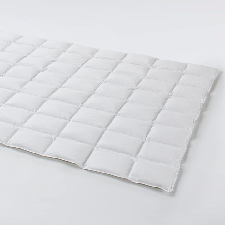 Daunenfee – Cassettendecke 200x200cm – mit Daunen & Federn – 8x8 Karos, 2cm Stege – Handarbeit Made