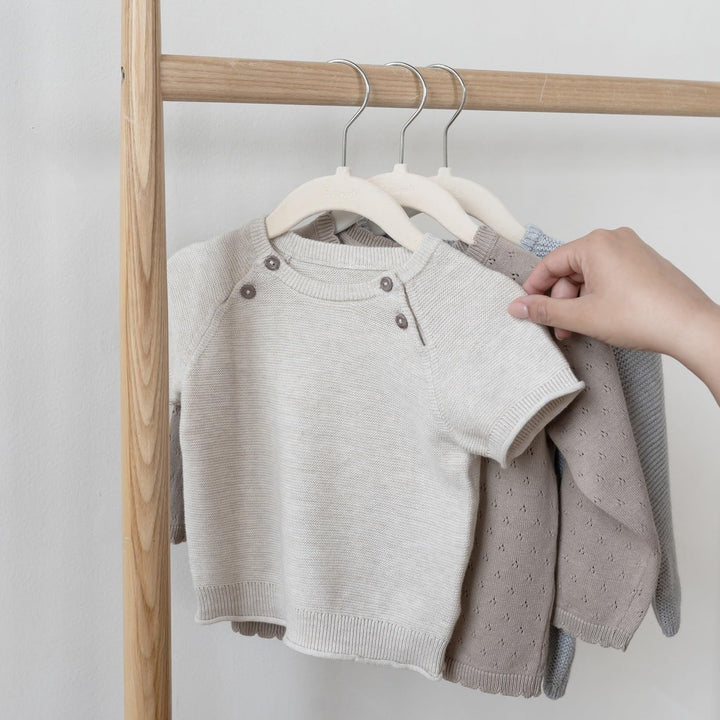 3 Sprouts Kinder Kleiderbügel aus Samt - rutschfest & Robust - Ideal für Baby- & Kleinkinderkleidung