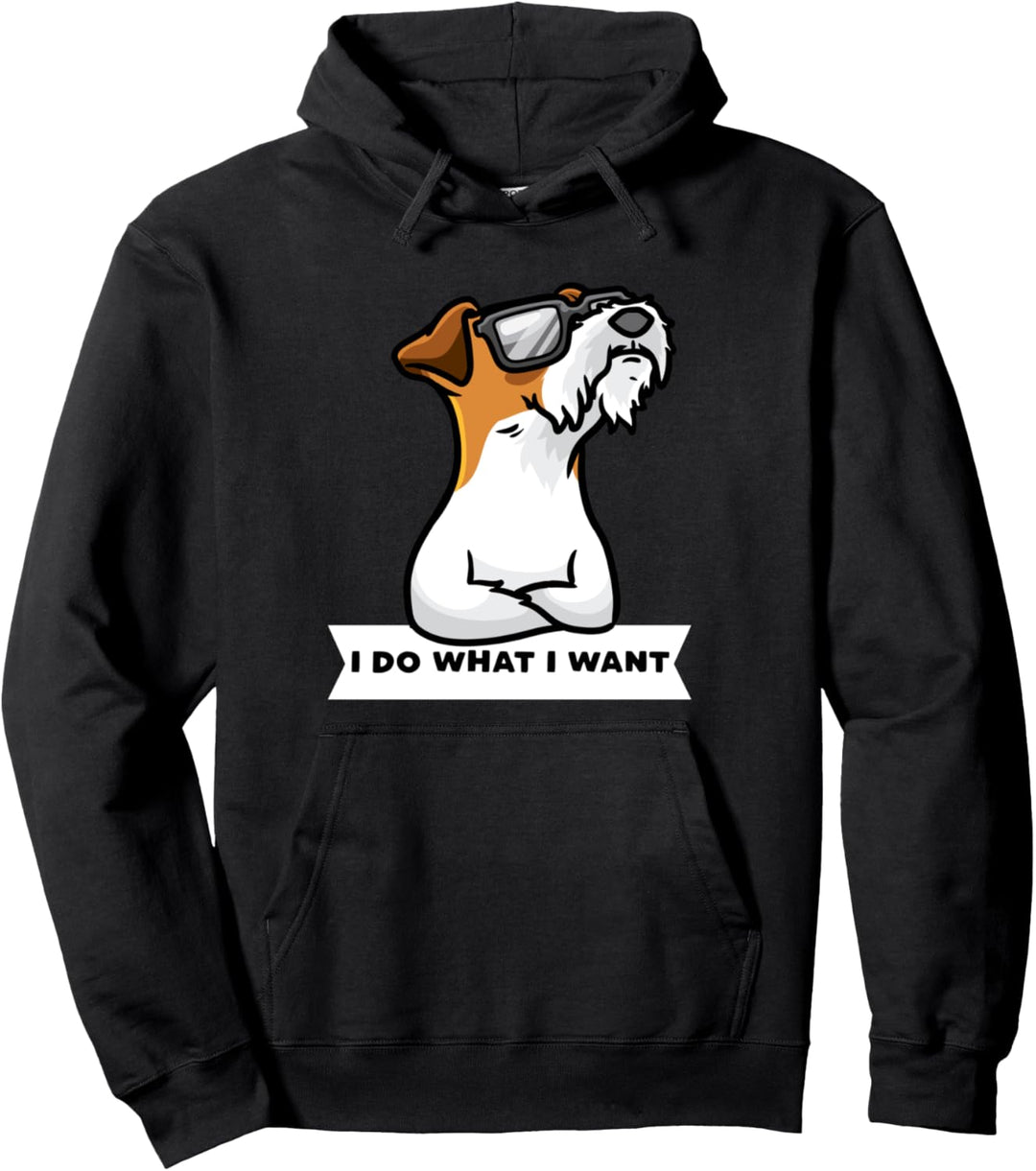 Sturer Foxterrier Drahthaar Hund Pullover Hoodie