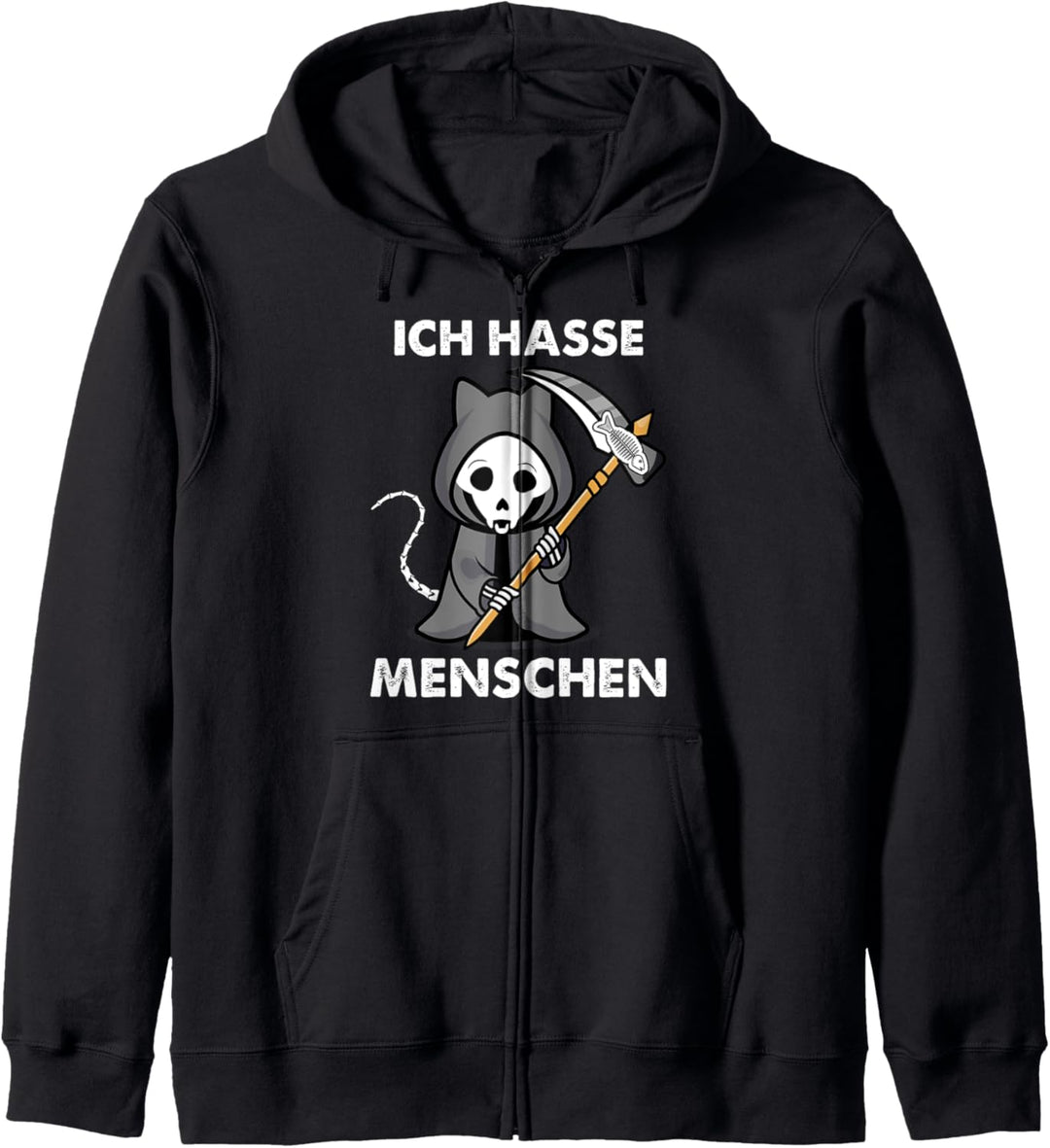 Ich Hasse Menschen Katze Kapuzenjacke