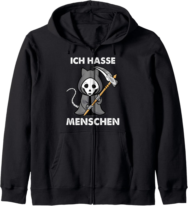 Ich Hasse Menschen Katze Kapuzenjacke