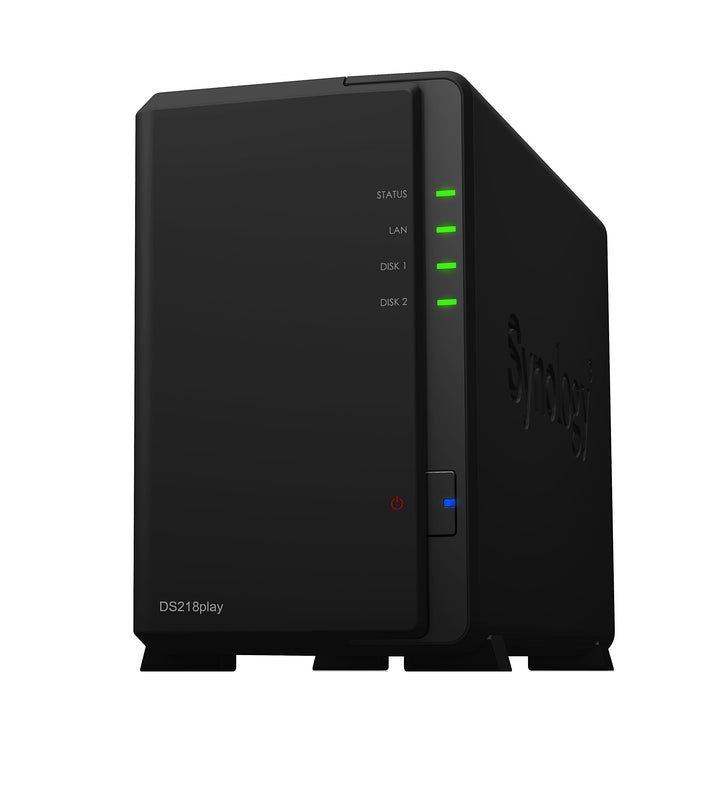 Synology DS218PLAY/16TB-RED 16TB (2x 8TB WD Rot) 2 Bay Desktop NAS-Einheit Western Digital Red Drive