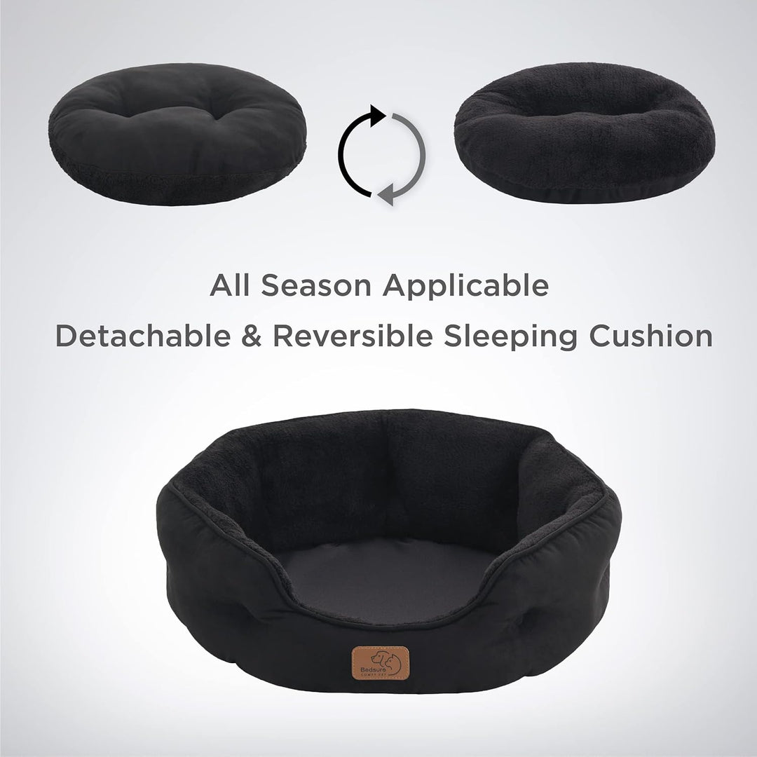 Bedsure Katzenbett waschbar Katzen Bettchen - 63x53x20cm Katzen Bett mit Zweiseitig Innenkissen Katz