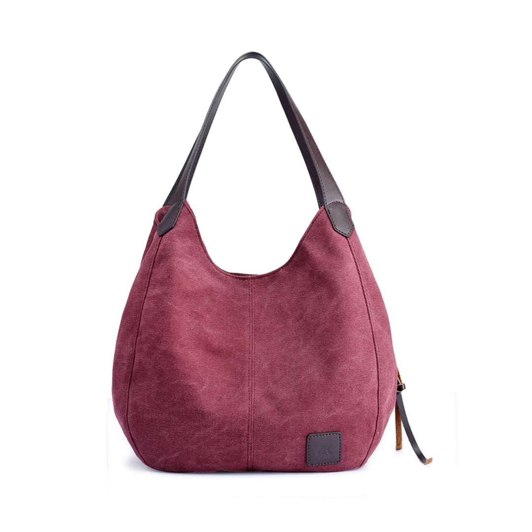 PORRASSO Damen Handtasche Canvas Hobo Schultertasche Mädchen Tote Bag Shopper Henkeltasche für Schul