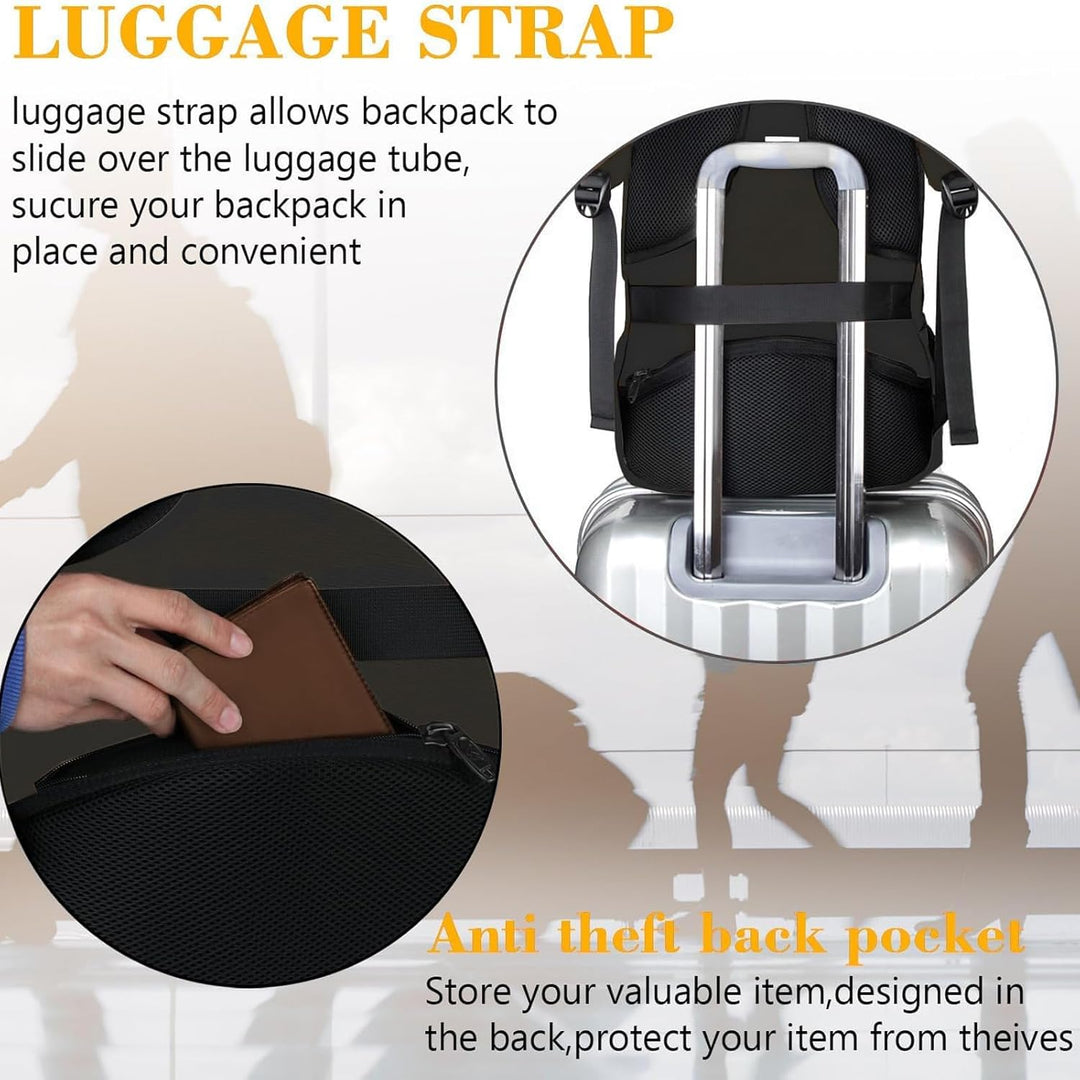 MATEIN Schulrucksack Teenager, Laptop Rucksack 17,3 Zoll Schulrucksack Jungen, Laptoptasche mit USB