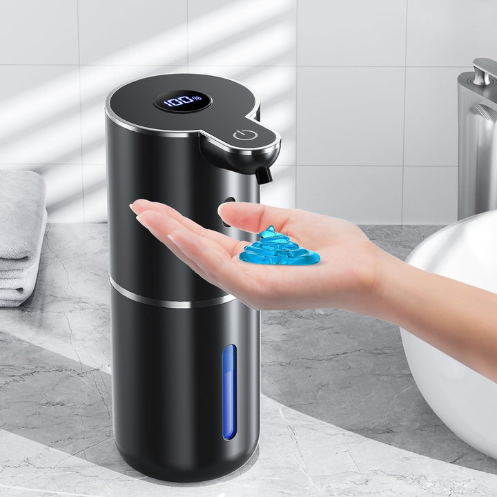 Fachixy Seifenspender Automatisch mit digitaler Anzeige,380ml Elektrischer Seifenspender mit Sensor,