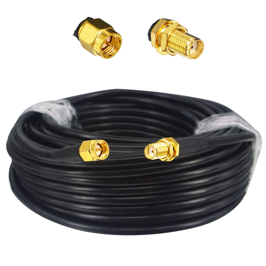 BOOBRIE SMA-Kabel RG58/U SMA-Stecker auf SMA-Femelle, 50 Ohm, Verlängerungskabel für WiFi-Router, 3G