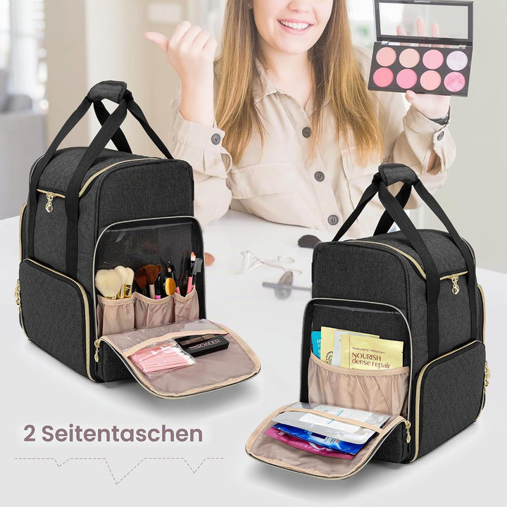 Luxja Kosmetikkoffer Rucksack, Make Up Tasche für Kometik | Schminktasche für Makeup, Kosmetik Organ