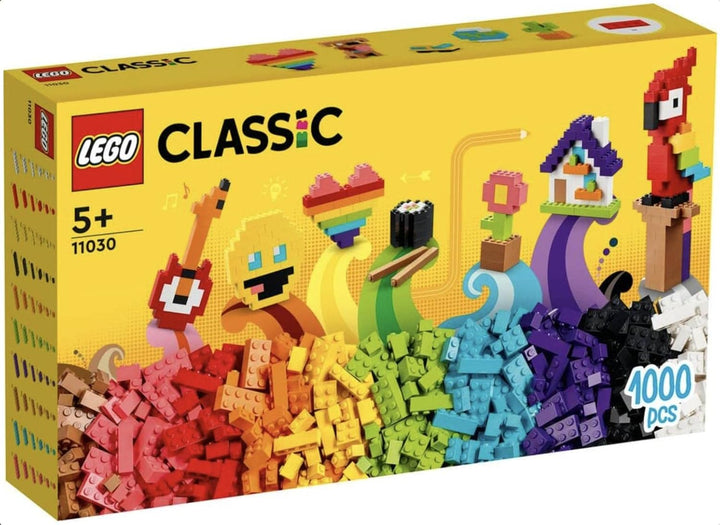 LEGO 11030 Classic Grosses Kreativ-Bauset Konstruktionsspielzeug-Set, Baue EIN Smiley Emoji, Papagei