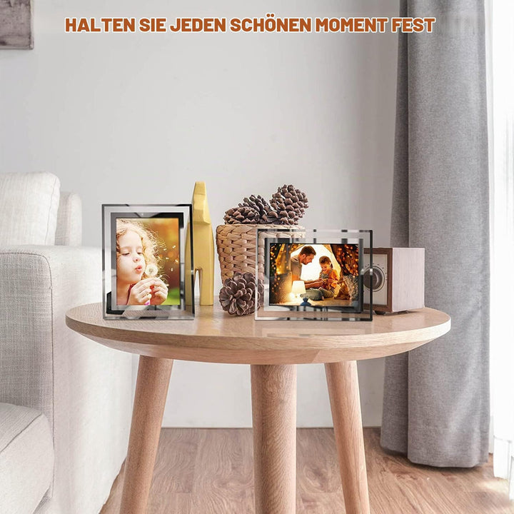 ASelected Bilderrahmen Glas 4er Set für Bilder 10x15 cm Glas Fotorahmen Photo Frame Glass Foto Rahme
