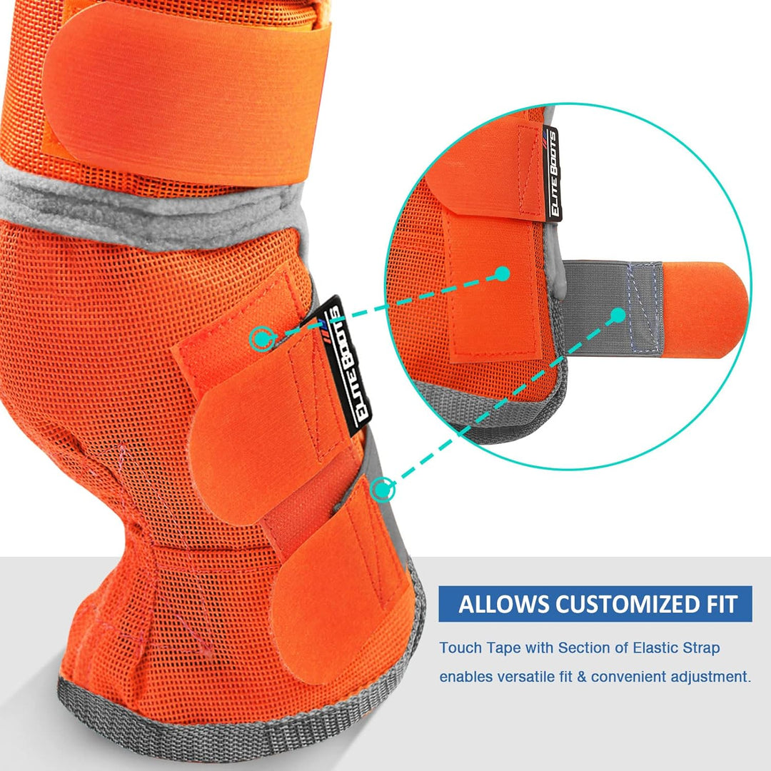 Harrison Howard Horse Fly Boots Perfekte Passform Beinschoner Dichte Mesh Stiefel mit belüftetem Kom