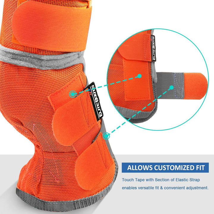 Harrison Howard Horse Fly Boots Perfekte Passform Beinschoner Dichte Mesh Stiefel mit belüftetem Kom