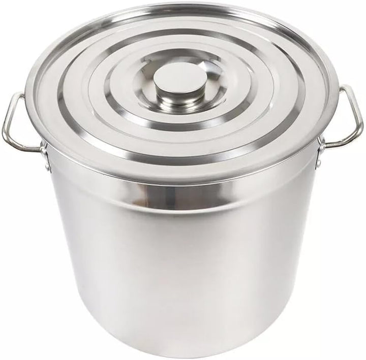 30/50/70 Liter Gastronomie Kochtopf, Suppentopf Mit Edelstahl Deckel, Kochtopf Induktion Gross mit G