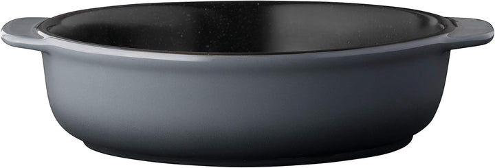 BergHoff Auflaufform rund klein (Backform aus Steingut, spülmaschinenfest, Grösse 19,5x19,5x5 cm, Fo