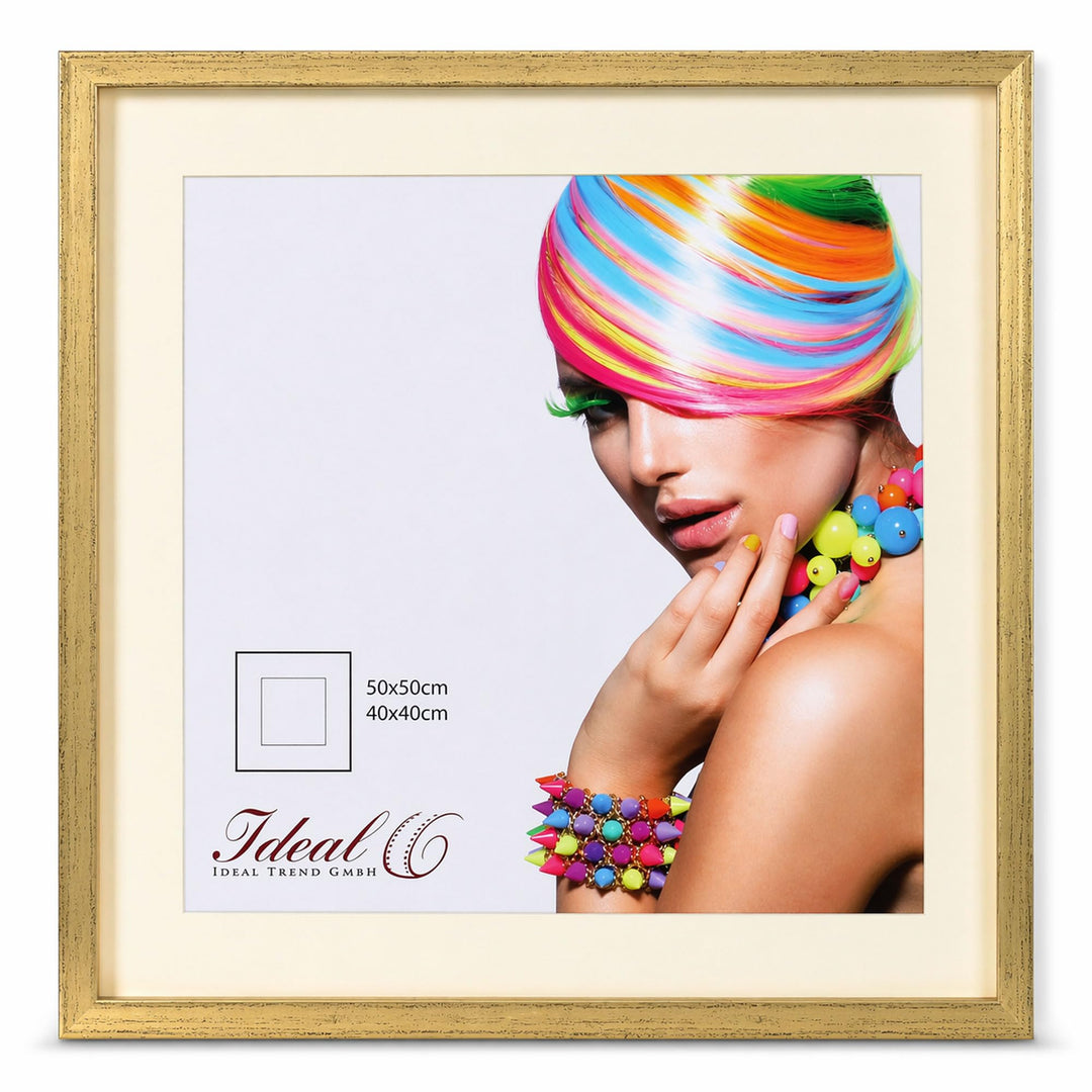 IDEAL TREND 3D Objektrahmen Holz Bilderrahmen quadratisch Wanddeko Collage Poster Fot Rahmen: Farbe: