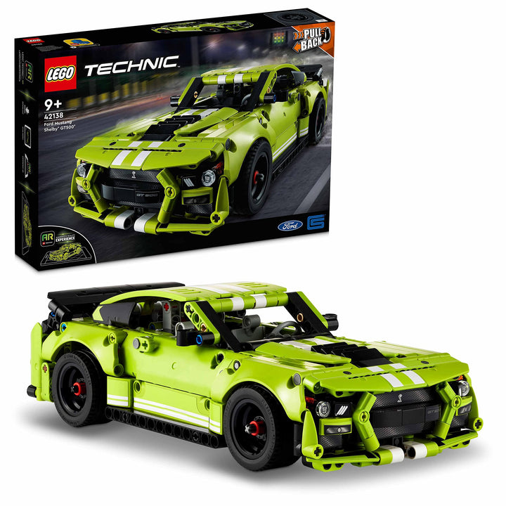 LEGO 42138 Technic Ford Mustang Shelby GT500, Modellauto-Bausatz, Spielzeugauto, Rennauto für Kinder