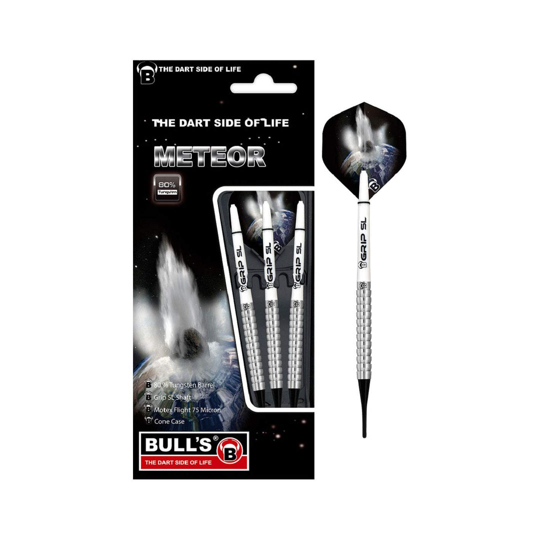 Meteor Soft Dart aus 80 % Tungsten. Dartset aus 3 Dartpfeilen, entwickelt mit über 10 Varianten, unt