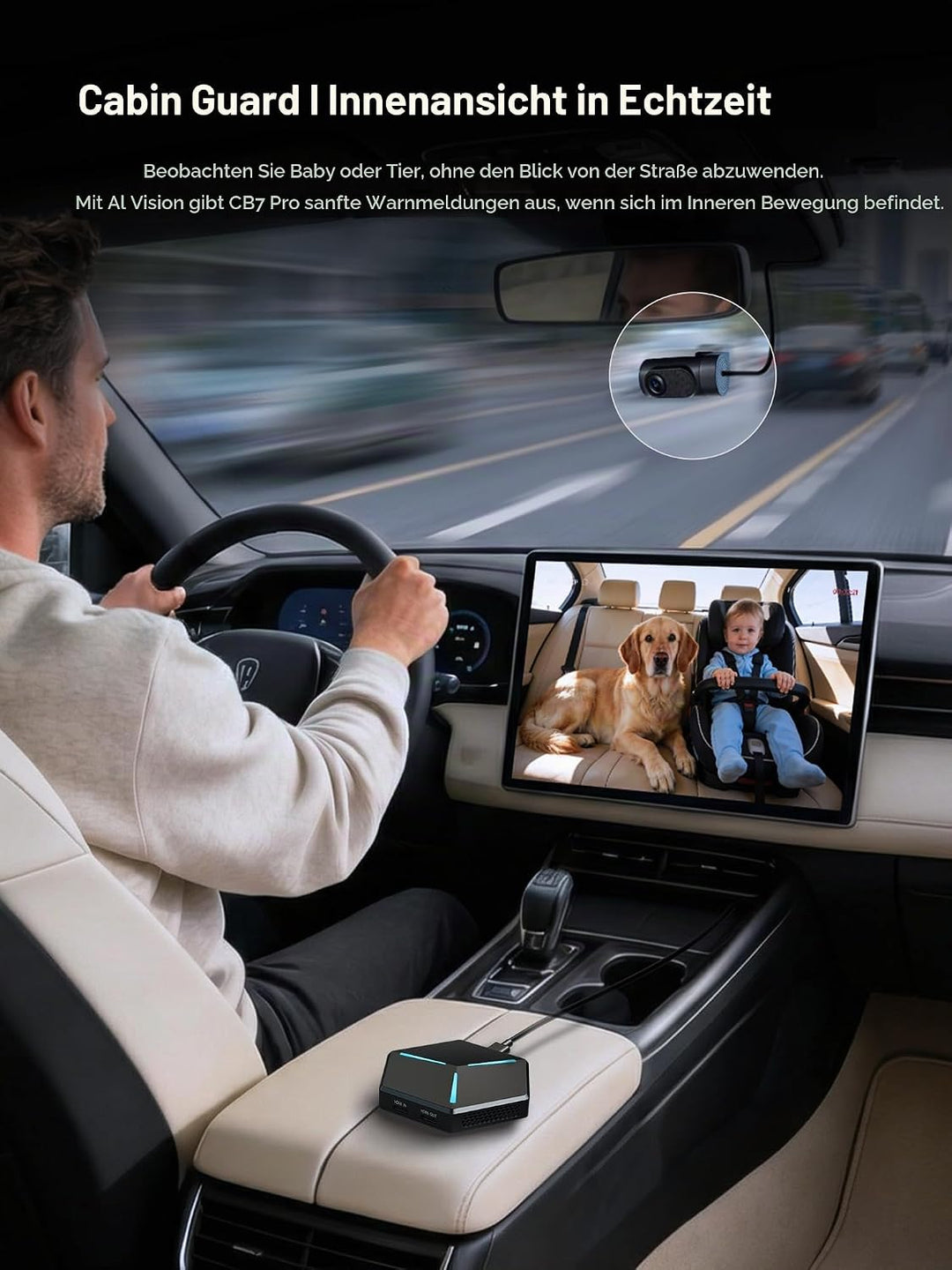 AI Box 8G+128G Android 13 Wireless CarPlay/Android Auto Adapter, HDMI, 4G LTE. Set mit AC-HD21F 1080
