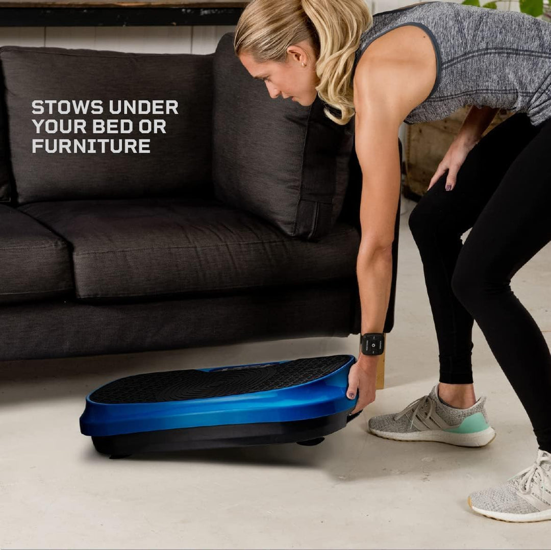 Lifepro Waver Mini Vibration Plate Exercise Machine with Remote & Bands - Compact Whole Body Vibrati
