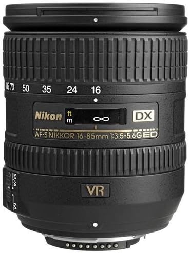 Nikon AF-S DX Nikkor 16-85mm 1:3,5-5,6G ED VR Objektiv (67mm Filtergewinde, bildstabilisiert) schwar