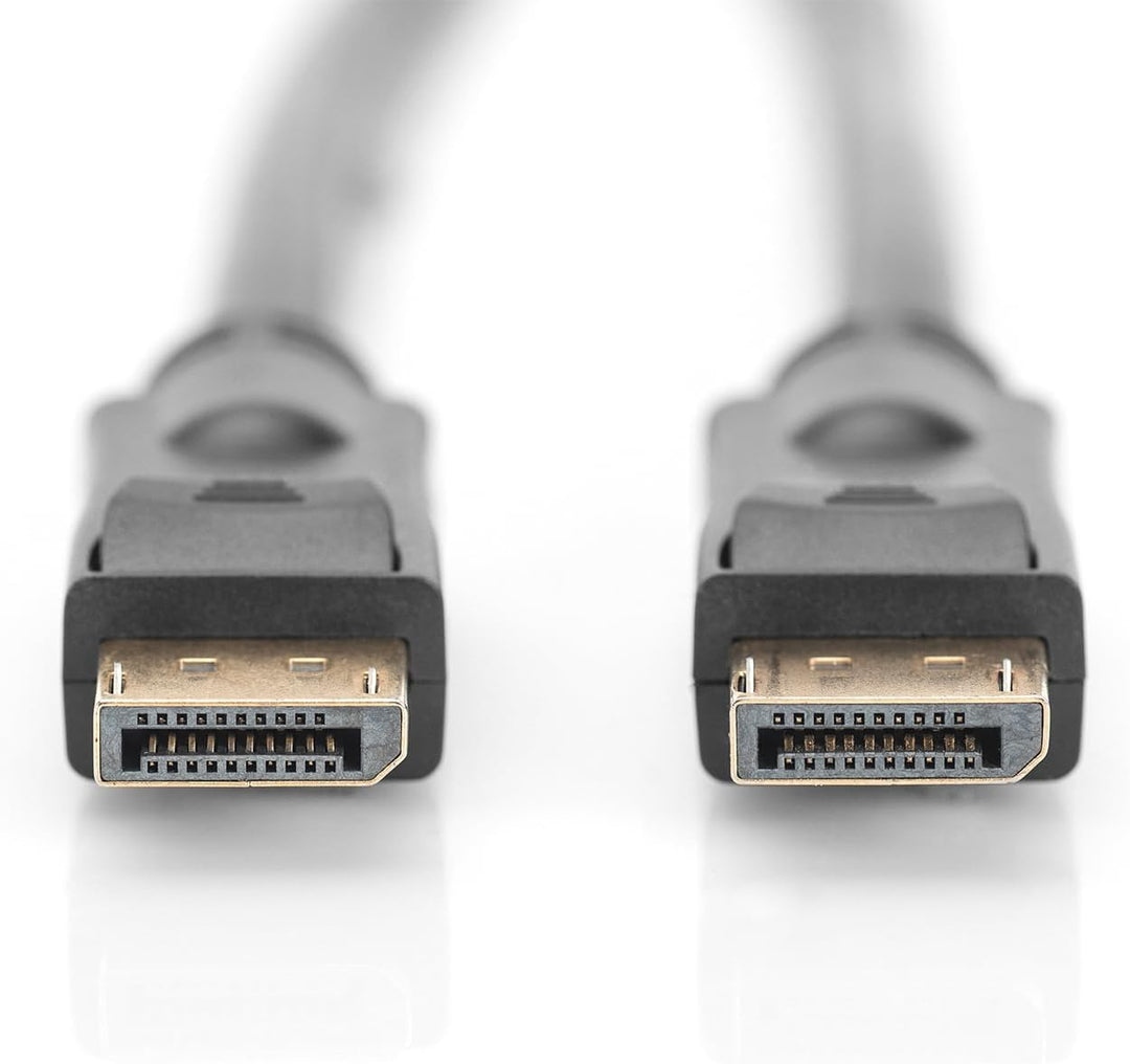 DIGITUS DisplayPort-Kabel mit Verstärker - UHD 4K/60Hz - 20m - Verriegelung - Displayport 1.2 - Komp