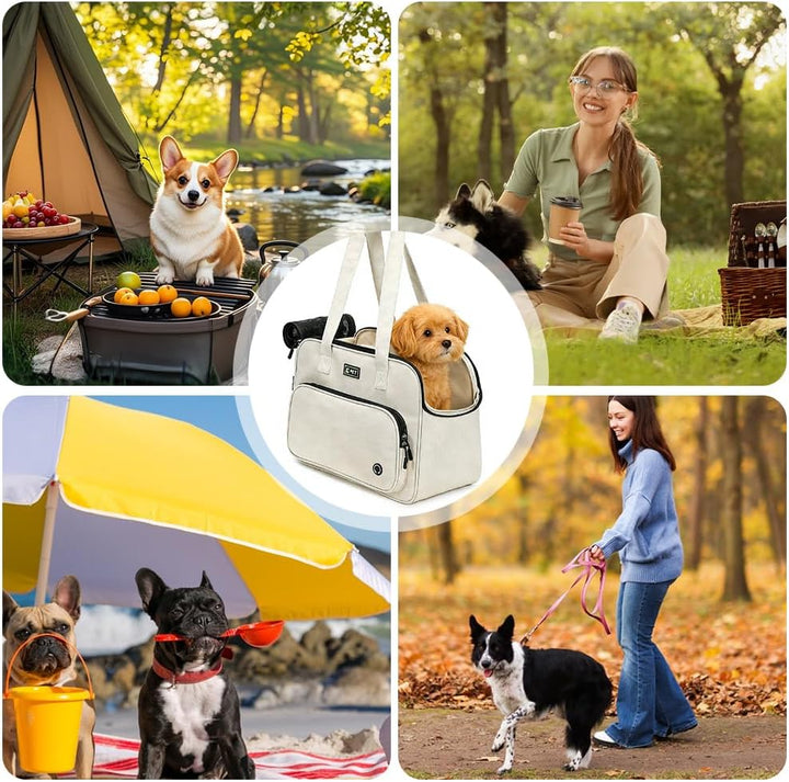 Hundetasche für Kleine Hunde und Katzen, Hundetasche Tragbarkeit, Leichte Atmungsaktive Haustiertasc