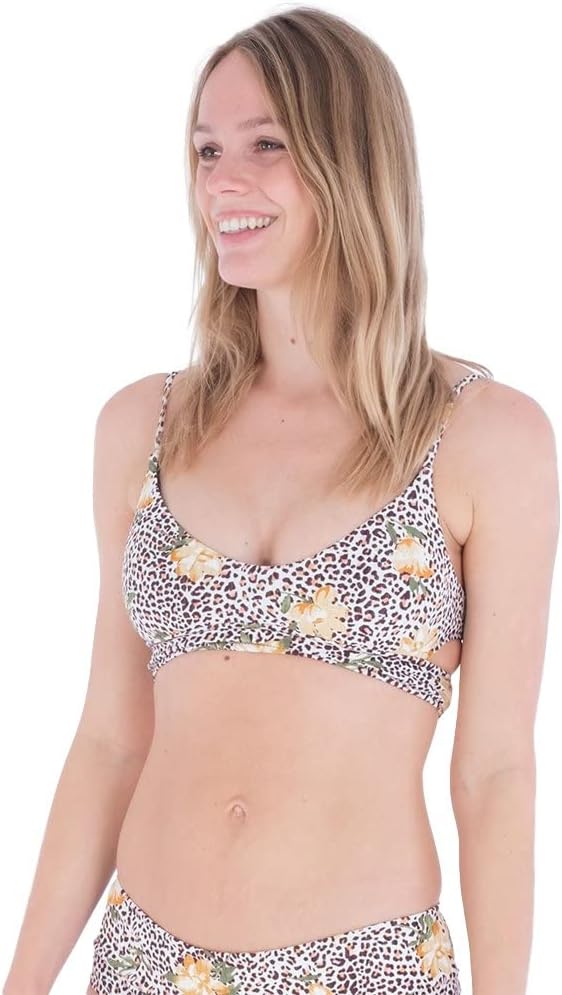 Hurley Damen Jungle Cat Bralette Bikinioberteil L Dschungel, Katze, L Dschungel, Katze
