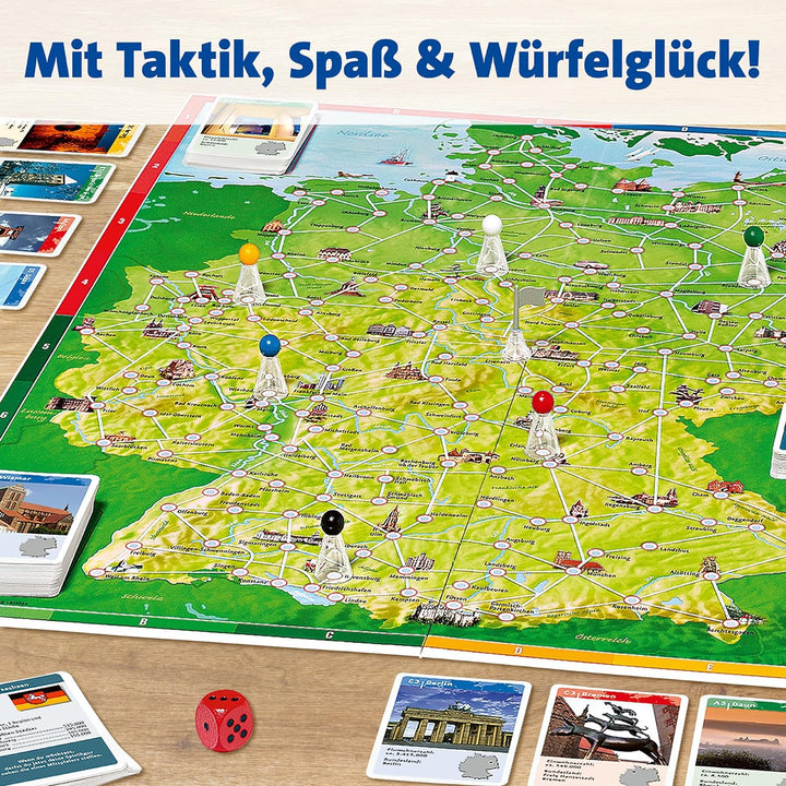 Ravensburger 26492 - Deutschlandreise - Familienklassiker ab 8 Jahren - Gesellschaftspiel, Reise dur