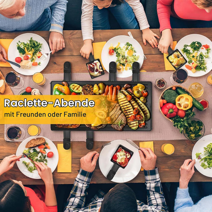 ipow Raclette Pfännchen 8 Stück, Mini Raclette Pfännchen Ersatz Antihaftbeschichtet für Raclette Zub