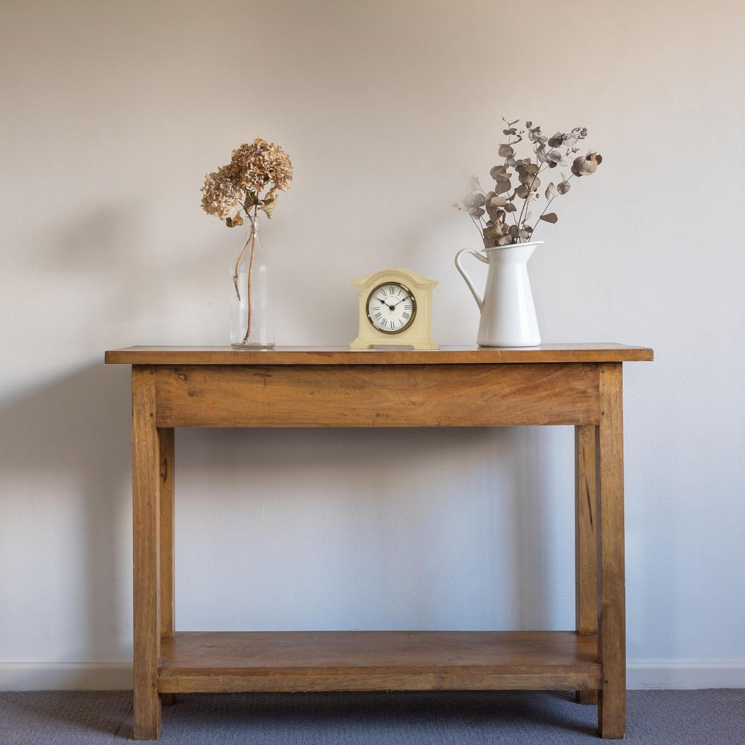 Towcester Clock Works Co. Acctim 33282 Falkenburg Kaminuhr, Cremefarben