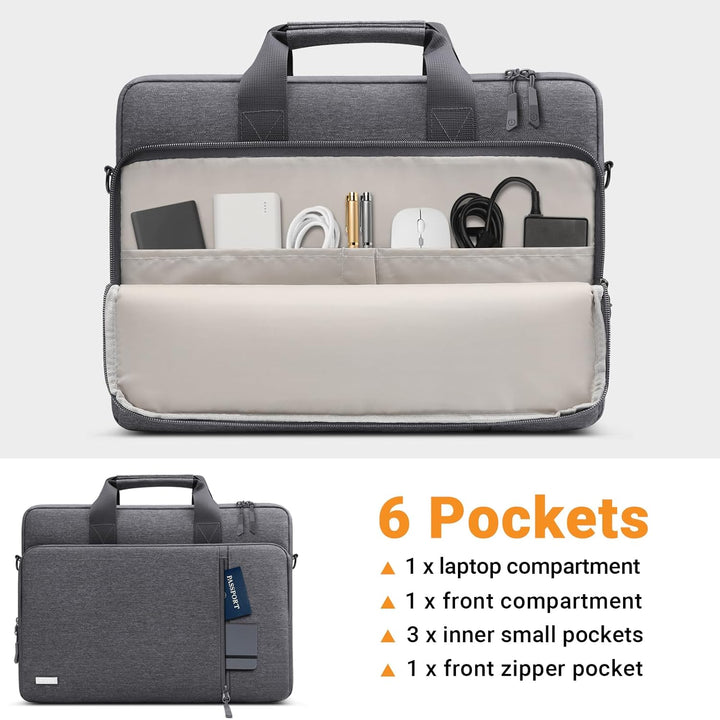 TECOOL 17,3 Zoll Laptoptasche, 360° Schutz Laptop Schultertasche Umhängetasche für 17-17,3 Zoll Leno